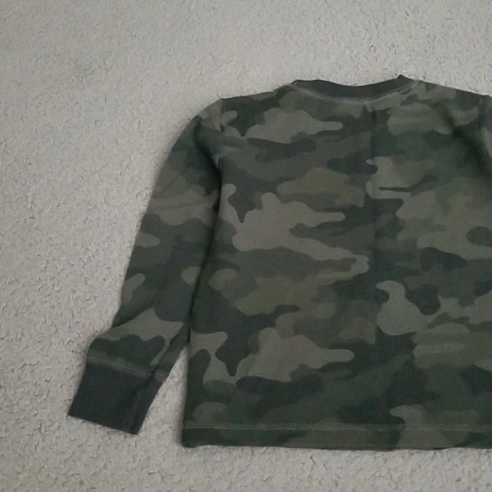 Cat & Jack Boy's Knit Camo Long Sleeve Shirt